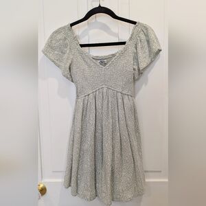 NWOT Hollister Sage Green Floral Mini Romper Dress | Xsmall